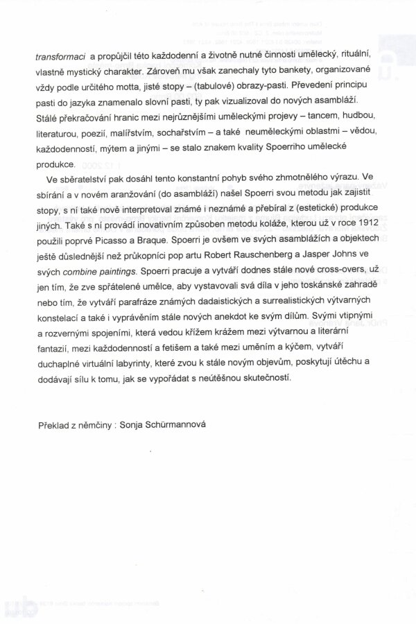překlad textu katalogu